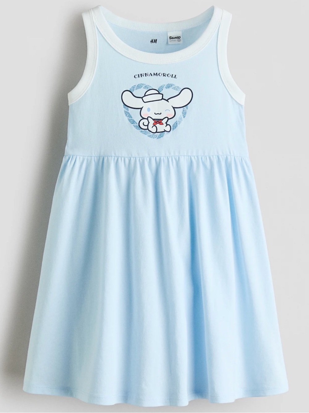 NWT Light Blue Girls' Cotton Tank Dress - Sanrio Cinnamoroll | 8-10Y